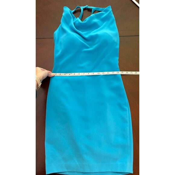 W by Worth Y2K Halter Mini Dress in Electric Blue Size 0 - Picture 9 of 13